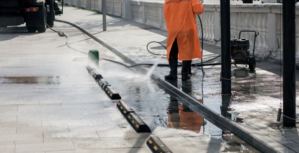 Parking Lot Pressure Washing in Sterling